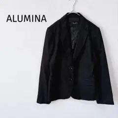 【ALUMINA Class】テーラードジャケット 13号 黑 ブラック 無地