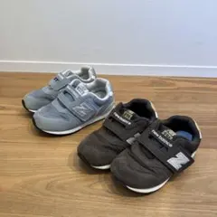 ニューバランス 16cm ライトブルー(ブラウン1 足おまけ)