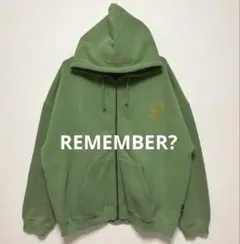 REMEMBER? 刺繍 ジップアップ スウェット パーカー オーバーサイズ