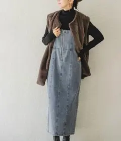 ITEMS URBAN RESEARCH デニムキャミワンピース