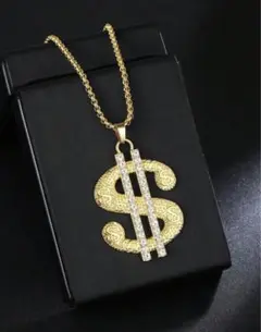【大人気】ネックレス　ドルマーク　＄　ゴールド ヒップホップ　オシャレ　1150
