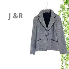 【J &Ｒ】ヘリンボーンジャケット　ラメあり　シック大人かっこいい　シンプル上品