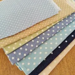 ダブルガーゼ まとめ売り ㉘ ドット 水玉セット ⚠訳ありセット⚠
