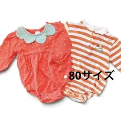 【匿名配送】バースデイ futafuta 80サイズ ロンパース 2着セット