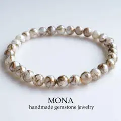 《新作＊9本限定》ドローレンチ◇天然シェルパールのゴムブレスレット