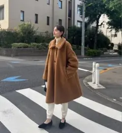 Acka knit muffler long coat 新品未使用 - メルカリ