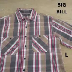 BIG BILLビッグビル　チェック柄 ヘヴィウェイト ワーク ネルシャツ