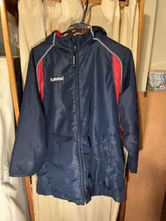 hummel スポーツ ベンチコート ネイビー/レッド