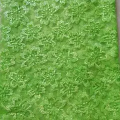 桜柄黄緑ラメレース帯揚げ　飾帯　 28cm✕約185cm　振袖〜小紋　浴衣