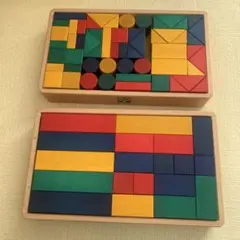 Sブランド 木製ブロックセット 2セット