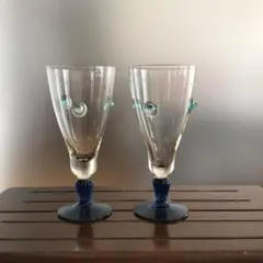 FASHION SHAPE GLASS ブルー脚付きグラス 5ケ入り - メルカリ