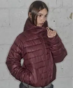 FANCY CLUBパフジャケット 新品 ボルドー ダウンジャケット