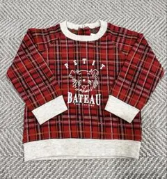 PETIT BATEAU チェック柄トレーナー 81cm