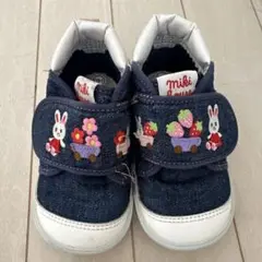 miki house デニム ベビーシューズ