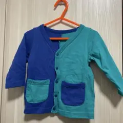 BREEZE 青緑 2トーン カーディガン