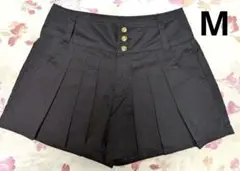 レディース　ショートパンツ　キュロット　短パン　夏服　Мサイズ　黒色