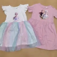 【美品】H&M エルサとアナ ワンピース 2点セット
