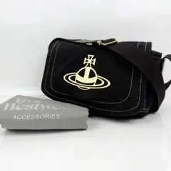 【美品】ヴィヴィアンウエストウッド エッジウェア ショルダーバッグ 黒 ゴールド