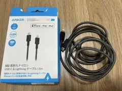 ANKER 322高耐久ナイロンUSB-C&Lightningケーブル1.8m