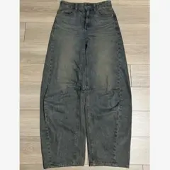 GU バレルレッグジーンズ レディース 丈長め Sサイズ