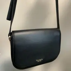 kate spade ブラックレザーショルダーバッグ
