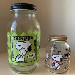 PEANUTS スヌーピー ボトル キャニスター ガラス瓶 空瓶 3個セット