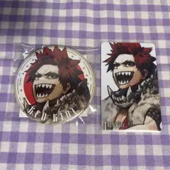 ヒロアカ 切島鋭児郎 ジャンプGIGA 2025 缶バッジとキャラカードセット