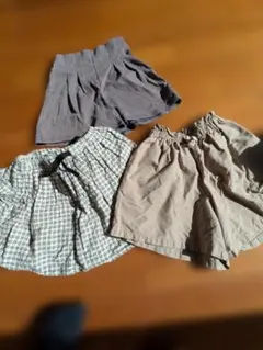 キッズ用ショートパンツ 3点セット