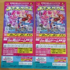 木下大サーカス 岡山公演 招待券 2枚セットのサムネイル