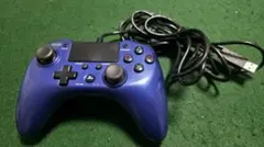 HORI PS4 ・ PS3 ・ PC 有線コントローラー　青色