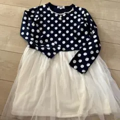 水玉模様のワンピース 130サイズ