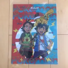 ポケモン　アニポケ　クリアファイル　サトシ　ゴウ　マリィ　ネズ
