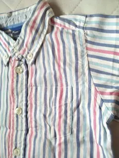 GAP ストライプ ボタンダウンシャツ 90