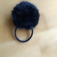 黒ファー ヘアゴム