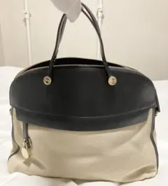 FURLA パイパー 2way ショルダー バッグ キャンバス レザー ベージュ
