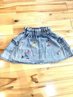 Disney ディズニー デニムスカート キャラクター刺繍のサムネイル
