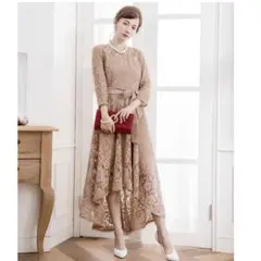 【新品タグ付き】フィッシュテール　レースパーティドレス