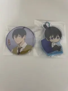 チェンソーマンカフェ　アキ　缶バッジ　アクリルキーホルダー