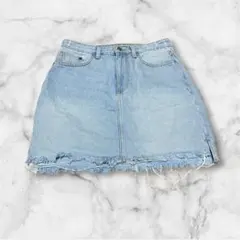 H&M ライトブルー　デニムスカート スカート　ミニスカート　デニム