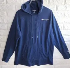 C426【Champion】プルオーバー　長袖Tシャツ【メンズM】ネイビー