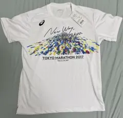 【新品・未使用品】ASICS 東京マラソン2017 記念Tシャツ ホワイト XLのサムネイル