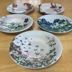 志野焼　尾形光琳　銘々皿　楕円皿　5枚 和皿　和食器　17センチ