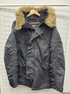 ［ALPHA］N-3B ミリタリー　ジャケット　ブラック　S 2510-494