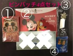 ディズニー非売品ピンバッジ４点セット（ドリンクチケット有り）