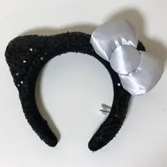 USJユニバ　ハローキティ　スパンコールカチューシャ　黒