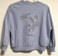 ピンクラテ　トレーナー　XXS 140 バックプリント（刺繍）　ブルー