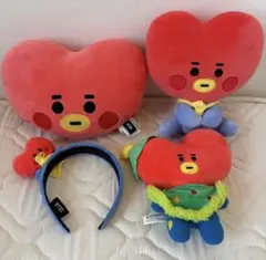 BT21 TATA タタ4点セット カチューシャ ぬいぐるみ クッション