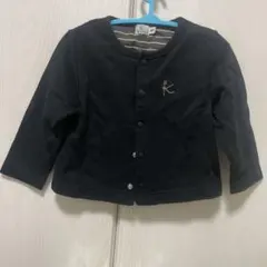 KUMIKYOKU キッズ カーディガン ブラック 80-90