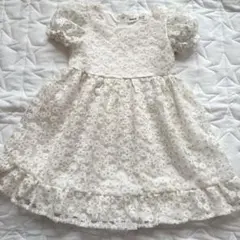 SHIEN ベビードレス　結婚式　フォーマル　ワンピース　白　レース　花柄　刺繍