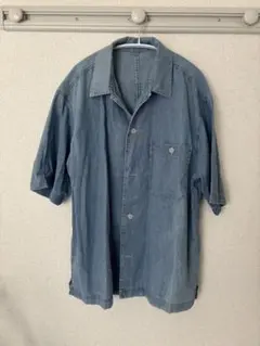 p*i様 GU ライトブルーデニム半袖シャツ